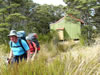 Cobb Hut, heading for Lake Henderson, 2005. /up
