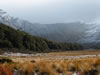 Below the Bushline 3rd - Pat Holland - <em>Graham Saddle in southerly storm, Boulder Lake, Kahurangi National Park</em>